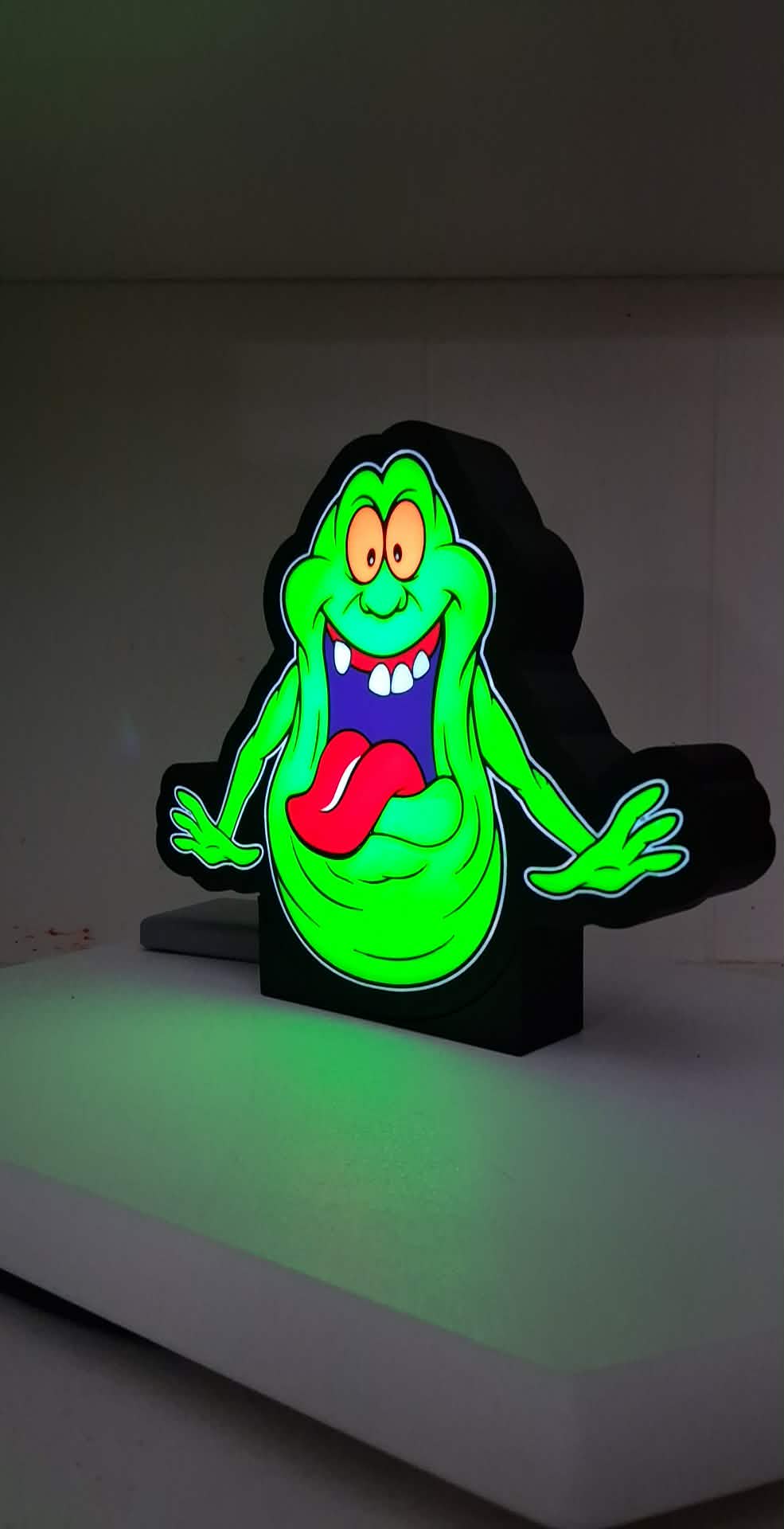 slimer LED light box – custom 3D printed – Lit Layer Creations